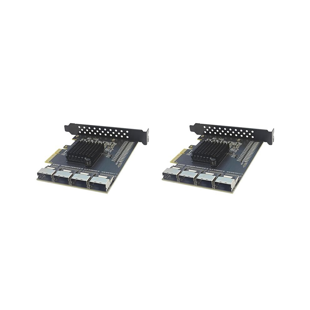 2X Pcie Adapter 4 Sff-8087 To 16-Port Sata3.0 Expansion Card Sata3.0 Controller For Win10/11/2003/Linux 4711602956508