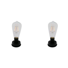 2Pc Solar LED Tungsten Filament Bulb Lamp 2800K Automatic Light Sensors Fence Night Lights for Garden Lamp(7cm)