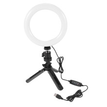 Anel de Luz de 6 Polegadas com Suporte Ajustável LED com Modo de Luz 3 Regulável para Transmissão Ao Vivo Do YouTube, Maquiagem, Fotografia