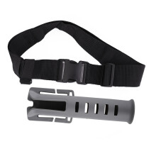 Verstellbare Taille Watgürtel Angelrute Holster Outdoor-Grau