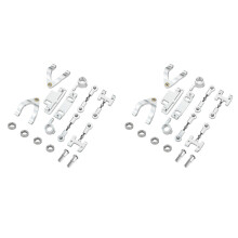 2X Sterzo Nel Metallo Tazza Superiore Inferiore Forcellone Sedile Slider Sterzo Blocco Girevole per WPL D12 1/10 RC Car Upgrade Parts,2
