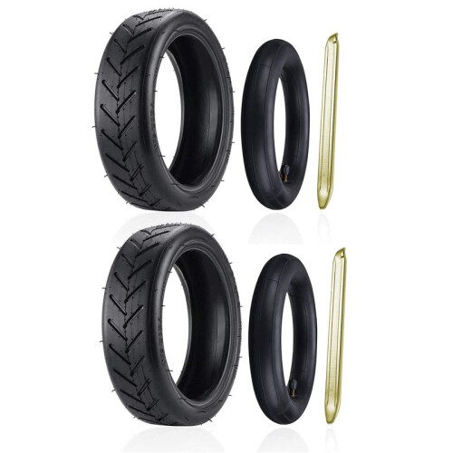 2 Conjunto Pneu de Scooter 8 1/2 com Tubo de 8,5 Polegadas, Pneus Internos e Externos para Scooter Elétrica  1S M365 Pro2
