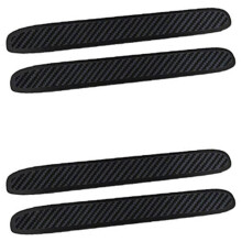 Car Bumper Protector Rubber Strips, Carbon Fibre Front and Rear Side Bumper Guard Cover for SUV MPV Pickup Truck, 4 Pcs