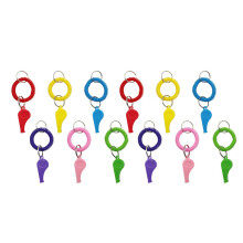12pcs Light weight Plastic Whistle Sports Coaching Loud-color