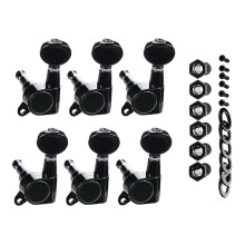 Set of 6 Left Hand Guitar Machine Heads with Bushings and Screws