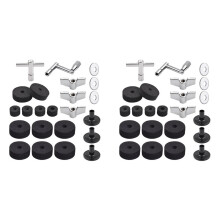 46Pcs Cymbal Replacement Accessories Drum Parts with Cymbal Stand Felts Drum Cymbal  Pads Include Wing Nuts Washers