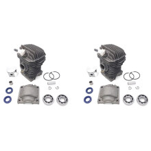 2 Pcs 42.5MM Cylinder Piston Engine Carburetor for 025 MS250 023 MS230 MS 230 250 Chainsaw Parts