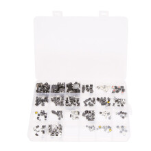 250PCS Tact Switches 25Types Leaf SMD DIP 2X4 3X6 4X4 6X6 Diy Kit