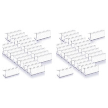 200 Pcs Wood Shelf Label Holders Clear Plastic Price Tag 2.4 in L X 1 in H for Bookshelf Shelves, Wood Shelf Sign