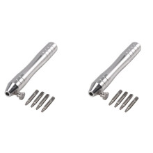 2X Stainless Steel Watch Crown Tube Insert Remover Opener Holder with 4 Pins for Removing Rlx Tudr Case Tube