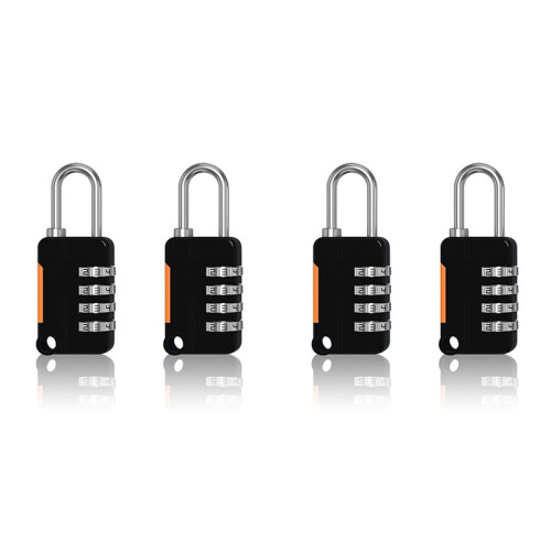 4PCS 4 Digit Number Combination Pad Lock Padlock Outdoor Waterproof Lock Suitcase Luggage Security Coded Lock
