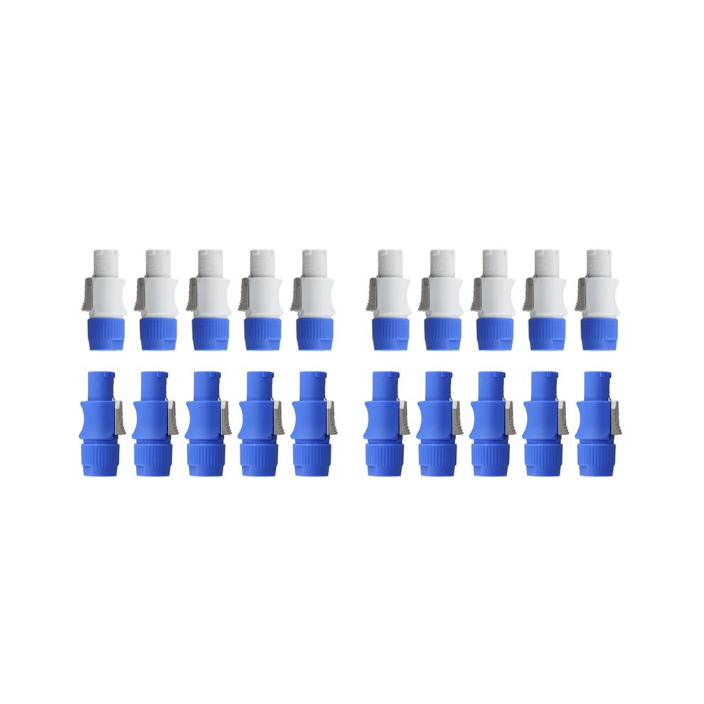 20Pcs 3 Pin Male Powercon Connector 20A 250V Ac Signal Input Jack For Stage Power Light 4712883915499