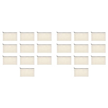 20Pcs Canvas Pencil Pouch, DIY Zipper Bags Blank Makeup Bags Multifunctional Pouches