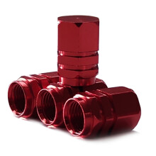 4Pcs Caps Aluminum Alloy Cars Tire Valve Stem Covers for Motorcycles Trucks Bikes Valve Caps Bicycle Accessories Red