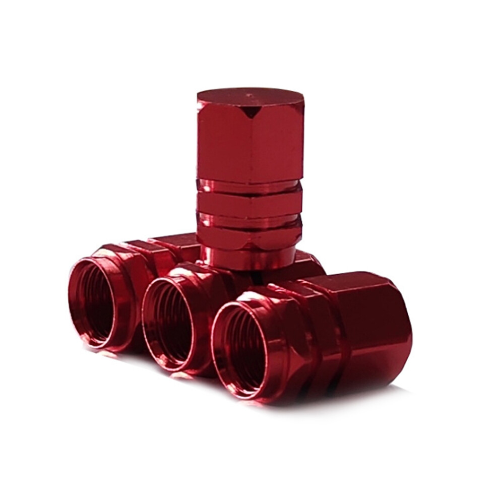 4Pcs Caps Aluminum Alloy Cars Tire Valve Stem Covers For Motorcycles Trucks Bikes Valve Caps Bicycle Accessories Red 6034127329731