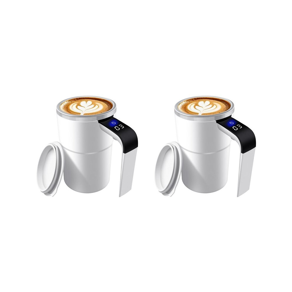 2X Automatic Self Stirring Coffee Mug, Electric Mixing Cup With Magnetic Stirrer,Rechargeable Mixer Cup With Temperature 4714239750969