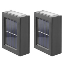 LED Solaire Mur Couleur LumièRe ExtéRieure ÉTanche Porche Jardin Applique Murale Haut et Bas Lumineux Cour Escalier DéCoration