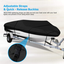 420D Oxford Cloth Boat Cover Yacht Cover Waterproof and Uv-Proof Suitable for V-Hull, Trimaran, Speedboat Cover