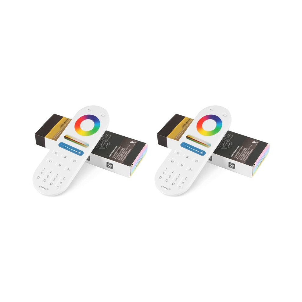 2X Lm091 4-Zone 2.4G Rf Remote Control Compatible With Rgbw Cct Rgb Led Dimming Controller Touch Screen 4 Channel 4711643158343