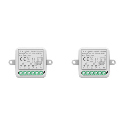 2X Tuya Zigbee  Curtain  Module 2CH Intelligent Circuit Breaker Support APP Remote Control for Curtain