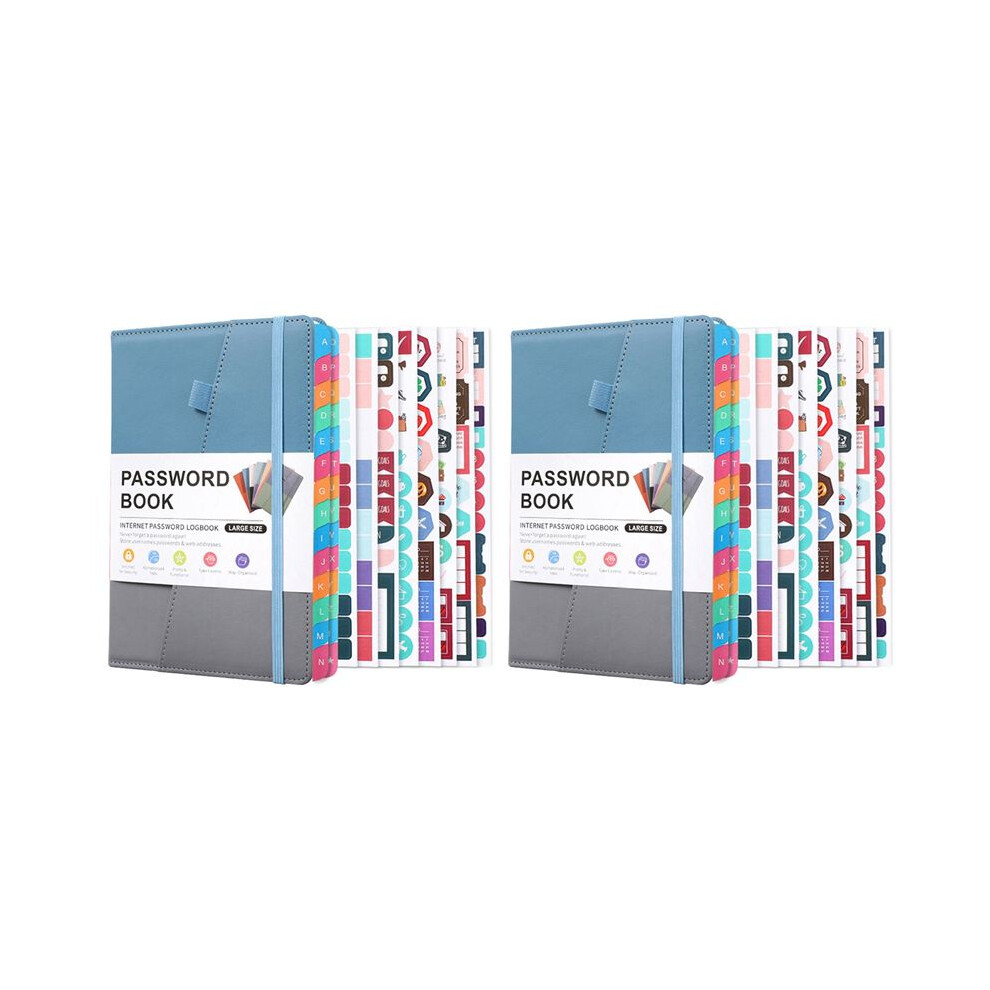 2X Password Keeper Book With Alphabetical Tabs Password Notebook For Internet Website Address Log In Detail,B 6032926548834