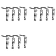 12X 90 Degrees Duck-Mouth Buckle Hook Lock Stainless Steel Spring Loaded Draw Toggle  Clamp Silver Hasp  A