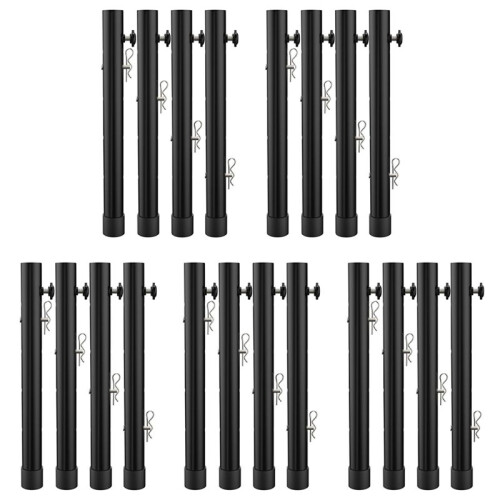 Table Leg Extenders for Folding Tables Straight/Bent Leg, Folding Table Leg Extensions, Heights Adjustable Risers 20PCS