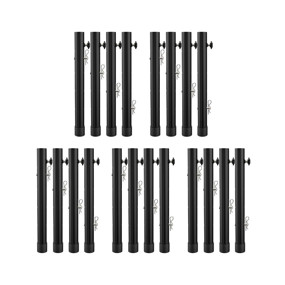 Table Leg Extenders For Folding Tables Straight/Bent Leg, Folding Table Leg Extensions, Heights Adjustable Risers 20Pcs 4712737236190