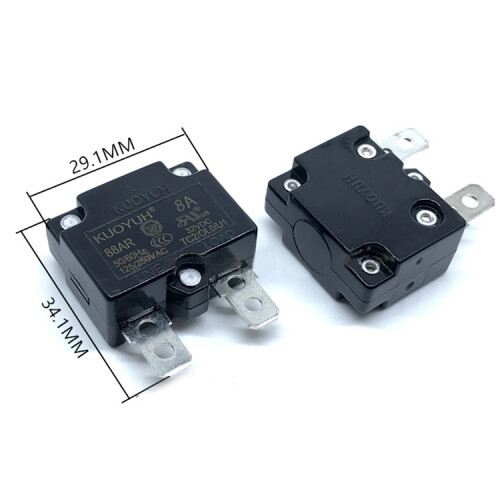 88AR Series 8A Auto Reset Circuit Breaker Overcurrent Protector 125/250VAC 2