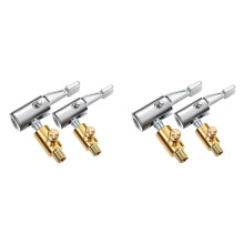 4Pcs Lock Air Chuck Tire Inflator,Metal Locking Tire Air Chuck with Air Release Valve,8mm Standard Tire Valve Thread