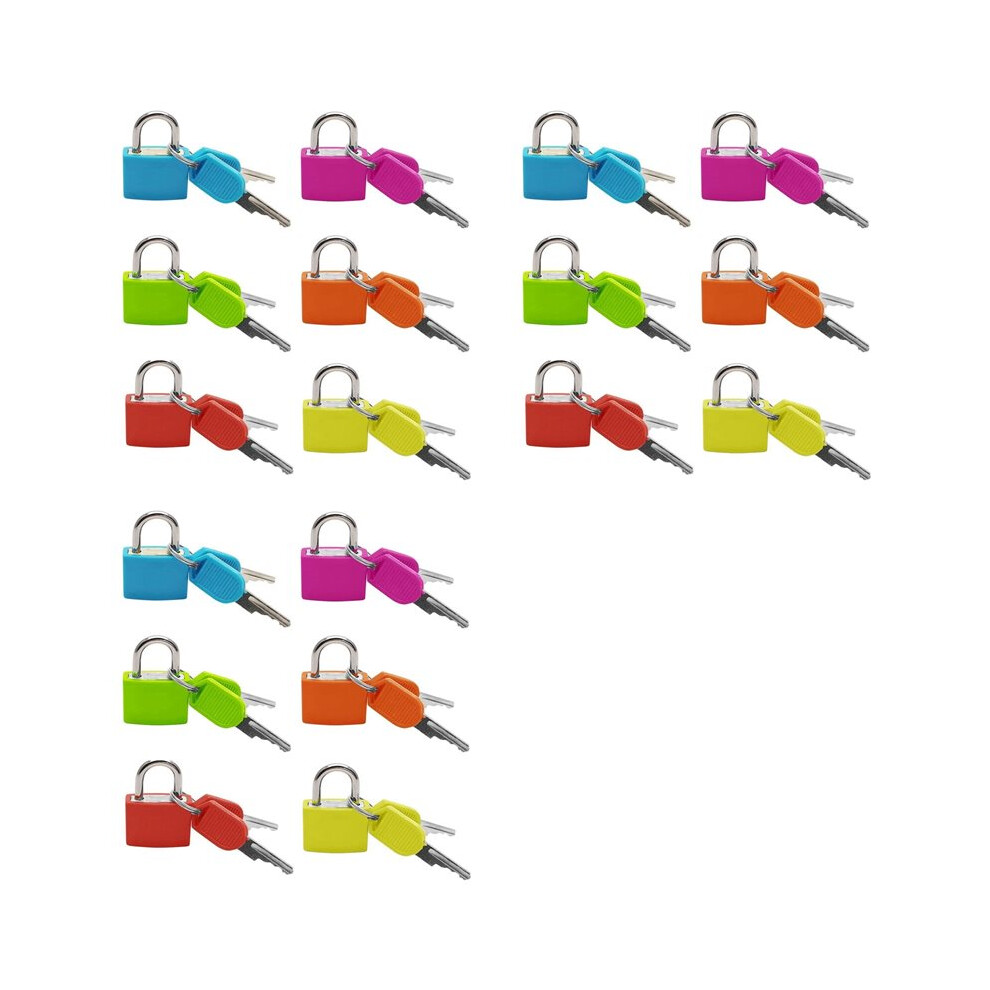 18Pcs Suitcase Locks With Keys,Small Luggage Padlocks Metal Padlocks Keyed Padlock For School Gym Classroom 4713621211804