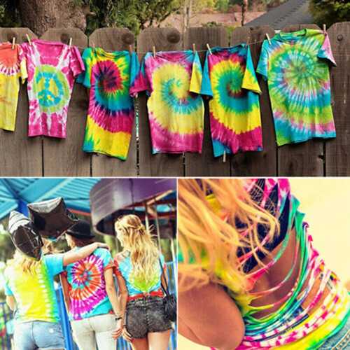 12 Bottles Permanent One Step Tie Dye Set DIY Kits For Fabric Textile  Clothes For Solo Projects Dyes Paint 1