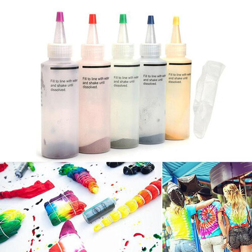 12 Bottles Permanent One Step Tie Dye Set DIY Kits For Fabric Textile  Clothes For Solo Projects Dyes Paint 2