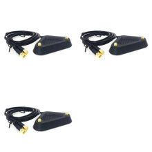 3X 2.4G/5G Dual Frequency Extension Cable Antenna Wifi Router Network Card Connector Adapter Magnetic Suction Base
