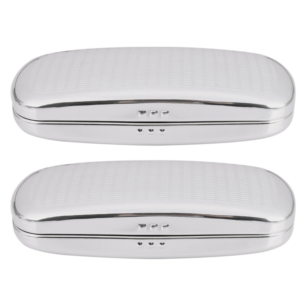 Torribaly Light 2X Glasses Case, Aluminum Hard Shell Eyeglasses Case Striped Spectacles Box