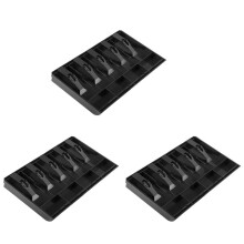 3X Cash Tray Cash Register Drawer Insert Tray,5 Bill & 4 Coin Compartments, Durable ABS Money Storage Case