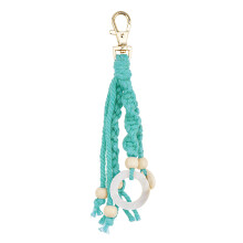 Porte-CléS en Macramé Boho avec Perle en Bois et Coquillages, Porte-CléS Accessoires Faits à la Main pour CléS de Sac à Main, Menthe Verte
