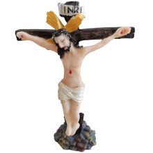 Krippe Serie Heiliger Vater Dekoration Einfache Einrichtung Kreuz Geburtstags Geschenk Charakter ReligiöSer Jesus Harz Handwerk A