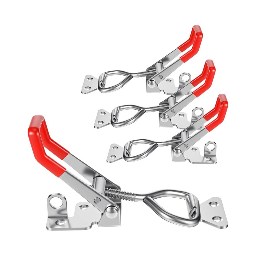 4003 Heavy Duty Toggle Clamp-, 1320Lbs Capacity Pull Clamp Adjustable Hasp Clamps 304 Stainless Steel Toggle- 4711663775551