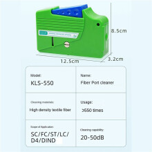 2X Limpiador de Conectores de Fibra óptica KCC-55 Caja de Limpieza de Conectores de Fibra Cassette 500X Limpiador de Casetes