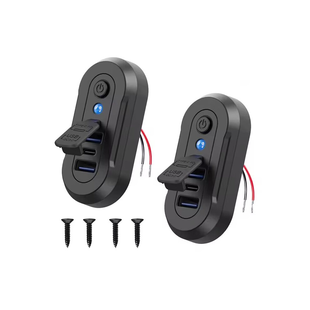 3- Usb C Car Charger Panel With Dual 18W Qc3.0 & 36W Pd3.0 Waterproof For Car Truck Boat Bus 6032407226022