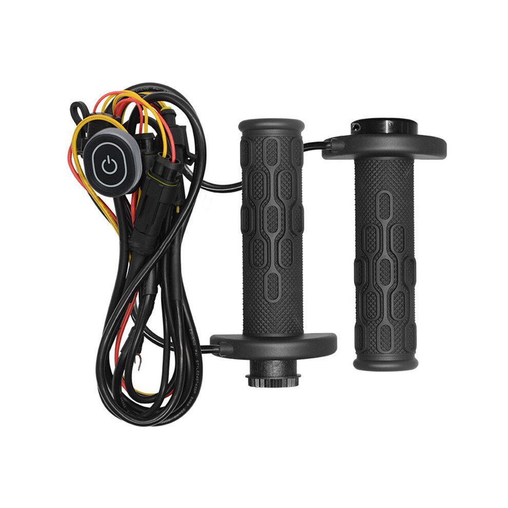 Universal 12V Motorcycle 22Mm Hand Heated Grips Molded Grips Atv Warmers 5-Gear Adjust Temperature Temperature 4714120619955