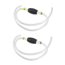 2pcs 2M High Flow Siphon Hand Pump Portable Manual Car Fuel Transfer Pum