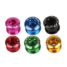 Litepro 5Pcs Single Crankset Screw Bicycle Chain Ring Wheel Bolt Road MTB Bicycle Disc Screws for Crankset Bike Parts Red