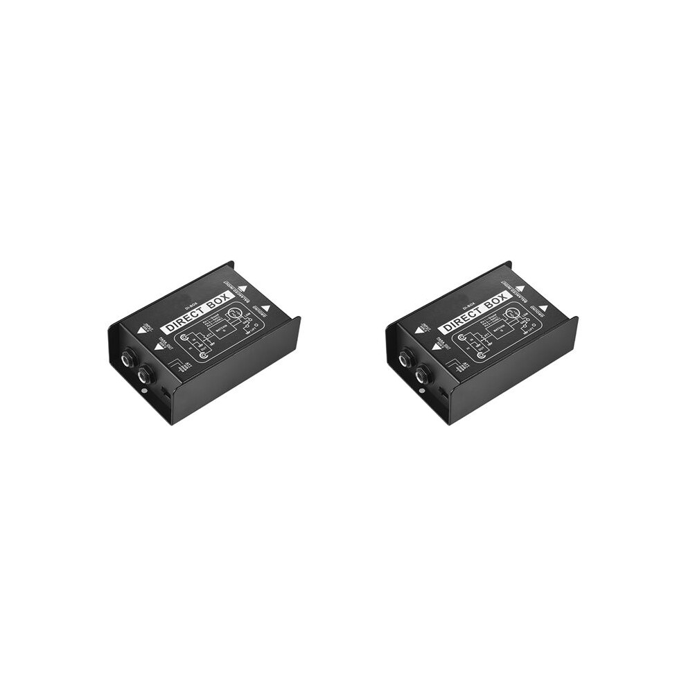 2X Audio Converter Single Channel Di-Box Passive Direct Box Di-Box Direct Injection Audio Box Audio Isolator 6033017092373
