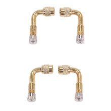 4pcs Valve Extension Valve Extension Adapter Tire 90 Degree Bent Metal Angle for Bicycle Motorcycle Scooter