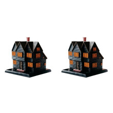 Salems Witch House Incense Burner Massachusetts Witch House for Halloween Christmas Vacation Ornament 2PCS