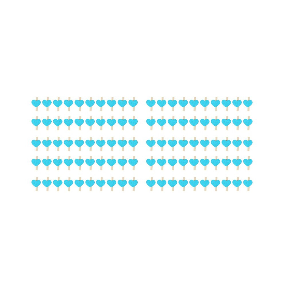 Torribaly 100X E Heart Love Wooden Clothes Photo Paper Peg Pin Clothespin Postcard Clips Home Wedding Decoration Stationery