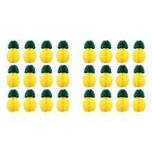 24 Pack Pineapple Honeycomb Centerpieces Tissue Paper Pineapple 8 Inch Party Supplies Table Hanging Decoration