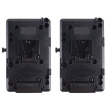 2X V-Mount-Akkuplatte mit D-Tap-Ausgang für Steadicam-Kamera V-Mount V-Lock-Akku für DSLR-Kamera-Camcorder-Video